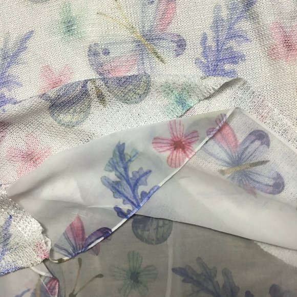 Beautiful lined blouse open back chifon Size M - Picture 4 of 4